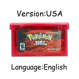 GBA Pokémon 32-Bit Game Cartridges – Emerald, FireRed, LeafGreen, Ruby & Sapphire, Multi-Language