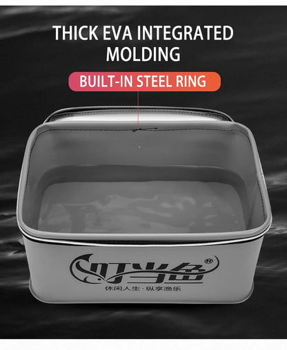 Multifunction EVA Folding Fishing Bag – Live Fish Bucket and Water Container, 4L/6L/10L/14L Tackle Storage Case