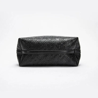CH Fashion Women’s Shoulder Bag – Large Capacity Casual PU Leather Handbag with Embossed Letters
