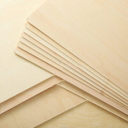 10Pcs 15x10CM 2MM Basswood Sheets – Thin Unfinished Wood Boards for Crafts & Model Making