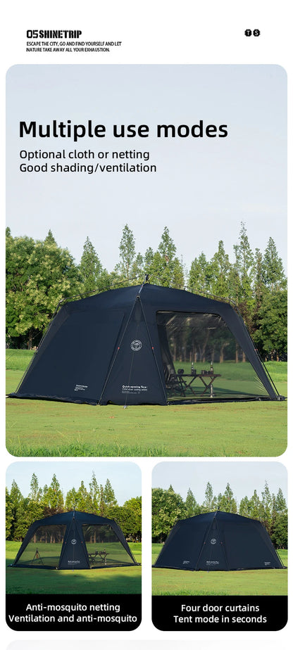 ShineTrip Oversized Dome Tent – Quick Setup, Waterproof & Sunproof Silver-Coated Canopy for Camping (05 Series)