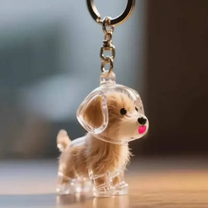 Dog Hair Storage Pendant Keychain – Cute Bag and Car Accessory, Jewelry Souvenir Gift for Dog Lovers