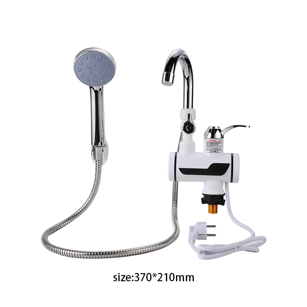 3000W Instant Electric Water Heater — EU Plug Digital Display Tankless ...