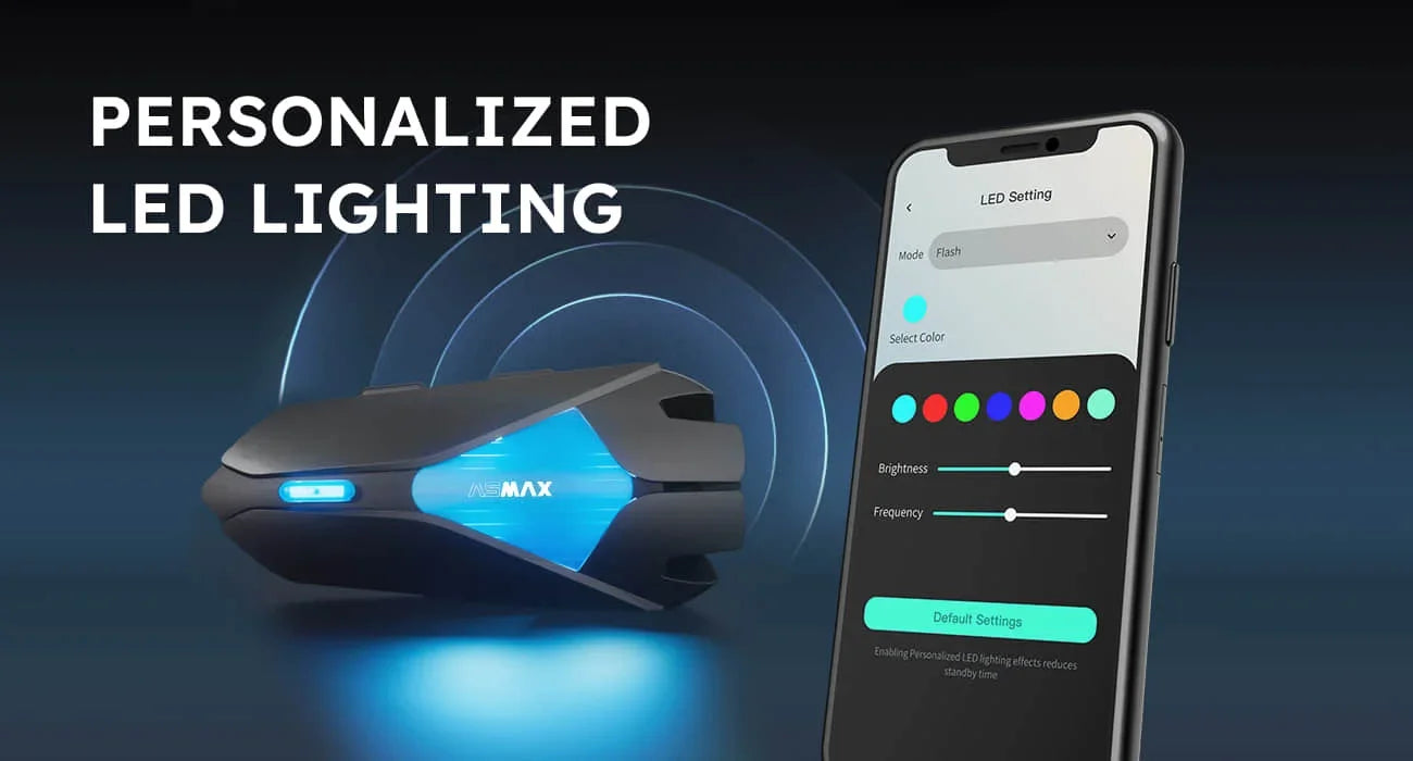 ASMAX Z1 Motorcycle Bluetooth Intercom — IP67 Waterproof Helmet Headset with 2 Chips, 8-Core, HiFi Speakers, ENC & 42-Min Fast Charging