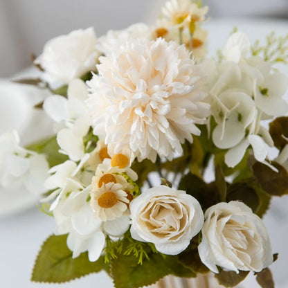 7-Piece Chamomile Faux Flower Arrangement — Flowerpot Ornament & Wedding Accessory