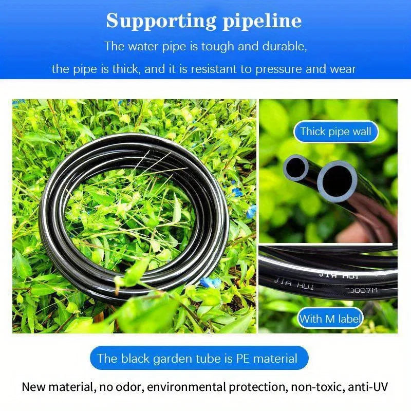 5-20M Automatic Garden Irrigation Kit – Universal Rotating Copper Nozzle Sprinkler for Balcony & Lawn Watering