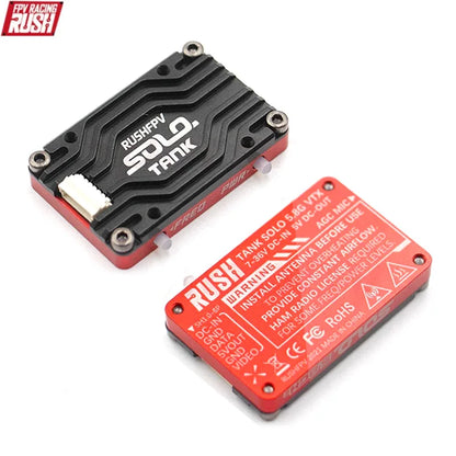 RUSH Solo Tank 5.8G VTX Video Transmitter – 1.6W High Power with Built-in Microphone & CNC Heat Dissipation for RC FPV