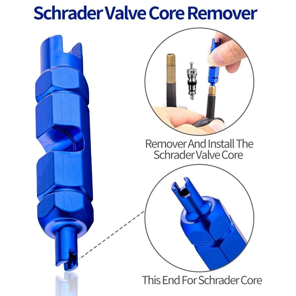 Valve Core Remover Tool – Presta & Schrader Tire Wrench for Bike, Car, Motorcycle & Bicycle Valve Repair