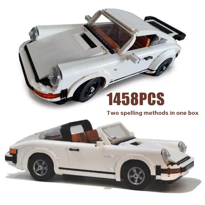 1458PCS Technical Retro Car Model 10295 – 2 in 1 Race Classic Building Blocks Set for Adults & Teens, Christmas Gift Toy