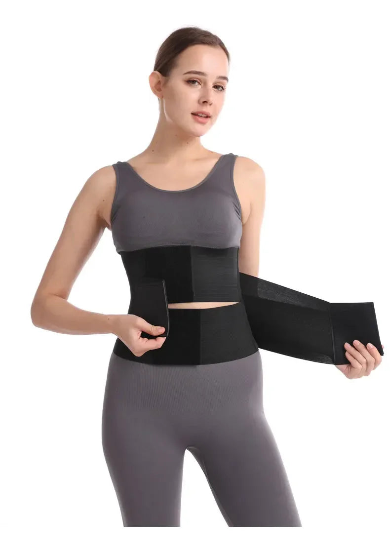 Waist Cincher Belt — Tummy Control Body Shaper with Triple Wrap Corset, Workout Sweat Band & Gym Slimming Girdle