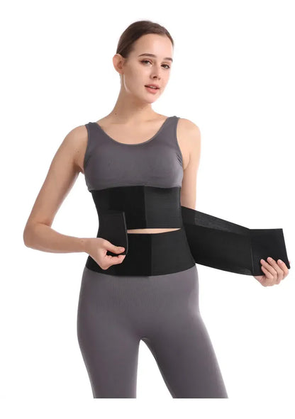 Waist Cincher Belt — Tummy Control Body Shaper with Triple Wrap Corset, Workout Sweat Band & Gym Slimming Girdle
