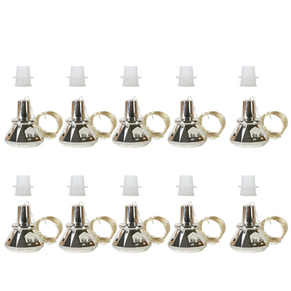 Updated Solar Wine Bottle Lights – 2M 20 LED Copper Wire Fairy String Lights for Xmas, Wedding & Party Decor, 4/8/10 Pack