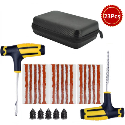 Car Repair Tool Kit – Emergency Tubeless Tire Repair, Glue & Garage Tool Set with Storage Bag