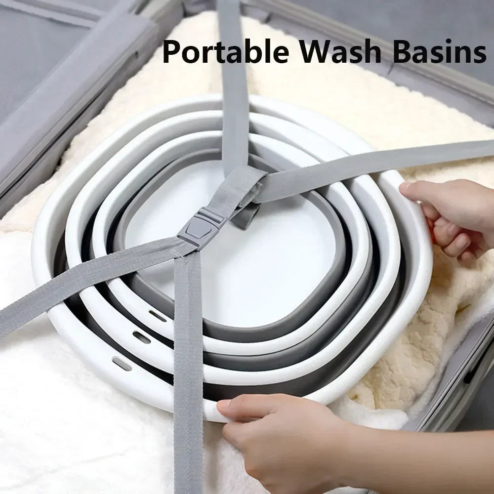 Portable Plastic Folding Wash Basin – Laundry Tub & Bath Basin for Adults and Babies, Kitchen & Bathroom Accessory
