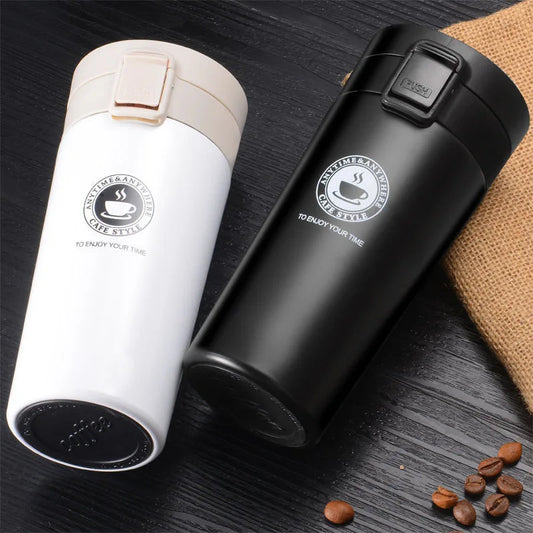 380/510ML Stainless Steel Vacuum Insulated Coffee Cup — Thermal Travel Mug Keeps Drinks Hot & Cold for Car & Outdoor Sports