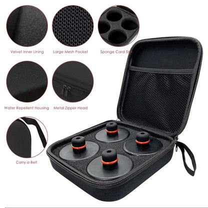4Pcs Rubber Lifting Jack Pad Adapter Set with Storage Case - Suitable for Tesla Model 3, S, X - Essential Car Accessories
