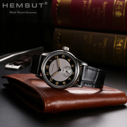 HEMSUT Genuine Leather Watch Band – Handmade Cowhide Quick Release Straps for Men 18MM-22MM
