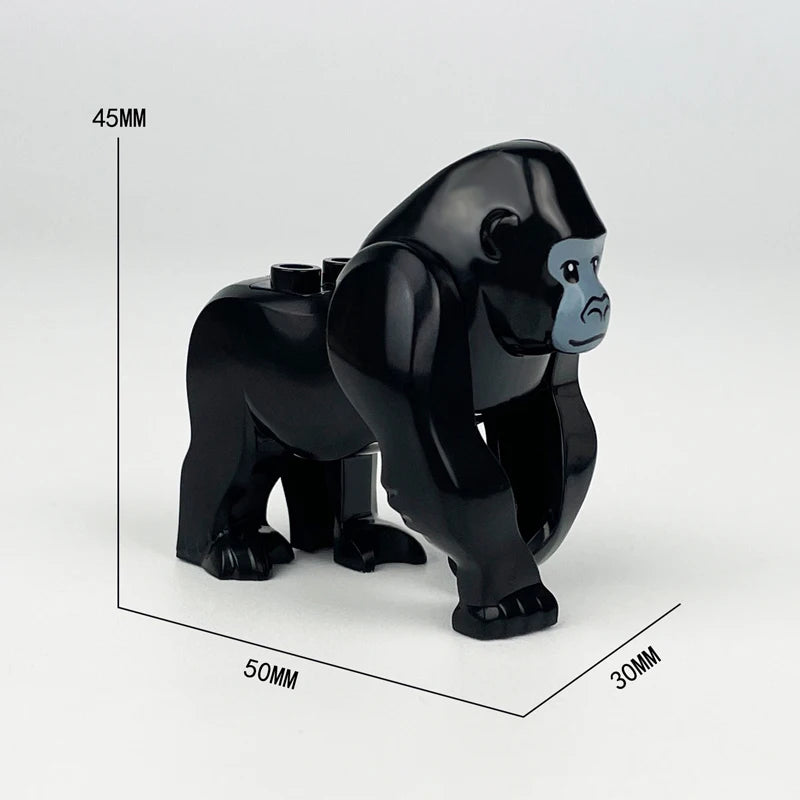 MOC Animal Scene Building Blocks – Zoo & Wildlife DIY Toy Bricks with Ducks, Cats, Dogs, Penguins, Eagles, Wolves, Bears, Deer, Sharks, Snakes, Mice, Sheep (K055)