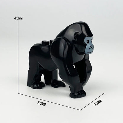 MOC Animal Scene Building Blocks – Zoo & Wildlife DIY Toy Bricks with Ducks, Cats, Dogs, Penguins, Eagles, Wolves, Bears, Deer, Sharks, Snakes, Mice, Sheep (K055)