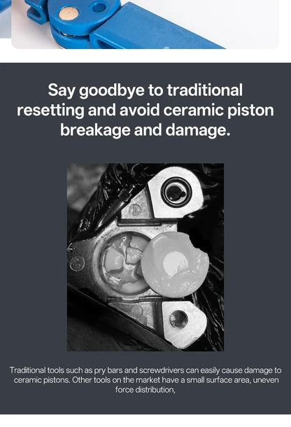 Durable Steel Bicycle Brake Pad Spreader – 360° Rotatable Hydraulic Disc Brake Caliper Piston Reset Tool