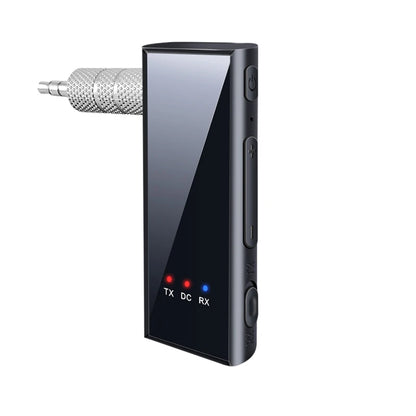 Bluetooth 5.4 Audio Transmitter Receiver – 3.5mm AUX Wireless Adapter with Mic & TF Card Support for Car, TV & PC