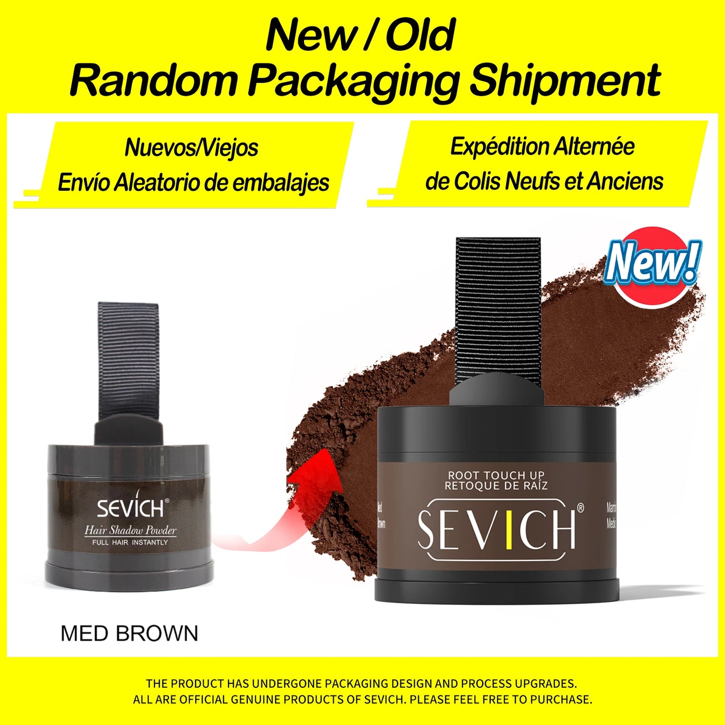 Sevich Hairline Powder 4g – Natural Hairline Shadow Concealer for Hair Loss, Unisex Makeup