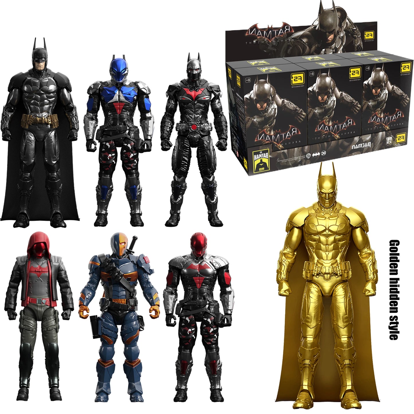 F5 Batman Arkham Knight Action Figures – 7 Styles, 10cm Blind Box Model Collectibles for Boys