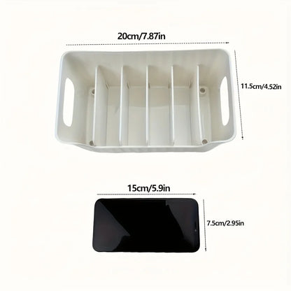 Clear Plastic Seasoning Storage Box – Adjustable Divider Kitchen Organizer for Spices, Snacks & Small Items