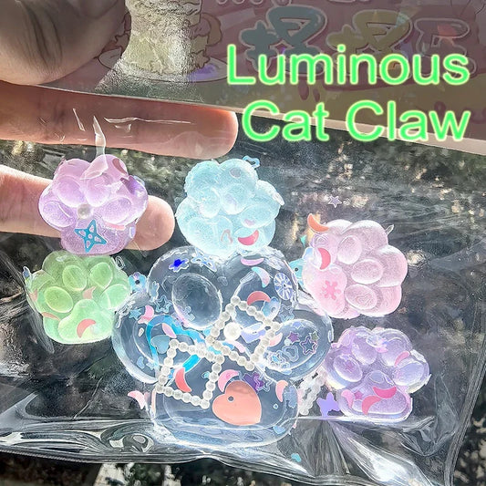 Luminous Cat Paw Hamster Squishy Toy – Stress Relief, Antistress & Decompression Squeeze Toy for Kids and Adults