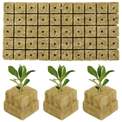 Seedling Grow Cubes — Stonewool Soilless Hydroponic Blocks for Vegetable & Plant Growing