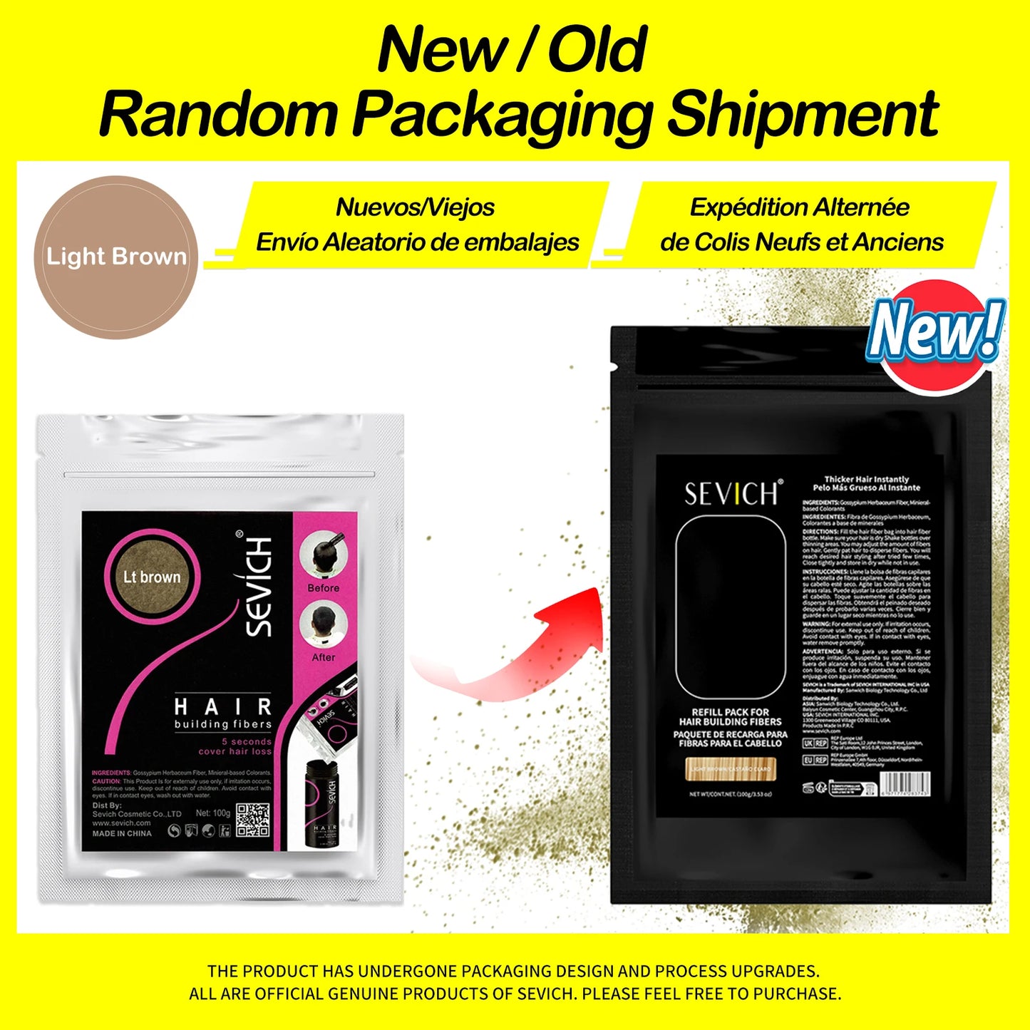 SEVICH Keratin Hair Fiber 100g — Thickening & Hair Building Powder Spray for Instant Regrowth and Hair Loss Concealer