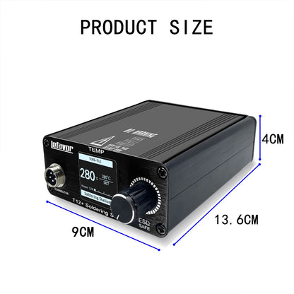 T12 75W Digital Soldering Iron Station – Adjustable Temperature Control, Welding & Rework Microcontroller Tool