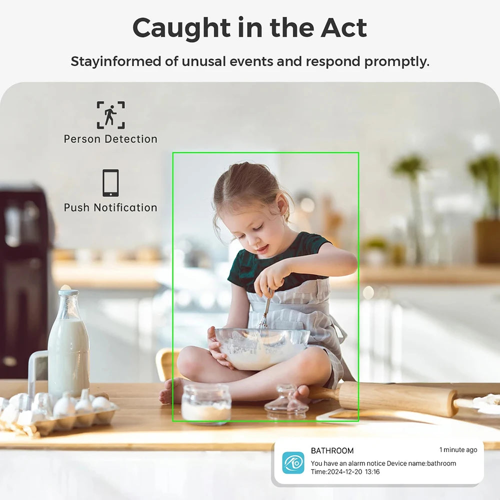 4K HD Mini Wireless WiFi Camera – 5X Zoom, Motion Detection, Remote Viewing, 120° Live Streaming Nanny DIY Camera