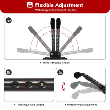 2-in-1 Universal Stroller Buggy Board with Detachable Seat – Pram Pedal Adapter for Kids, 25kg Load Capacity