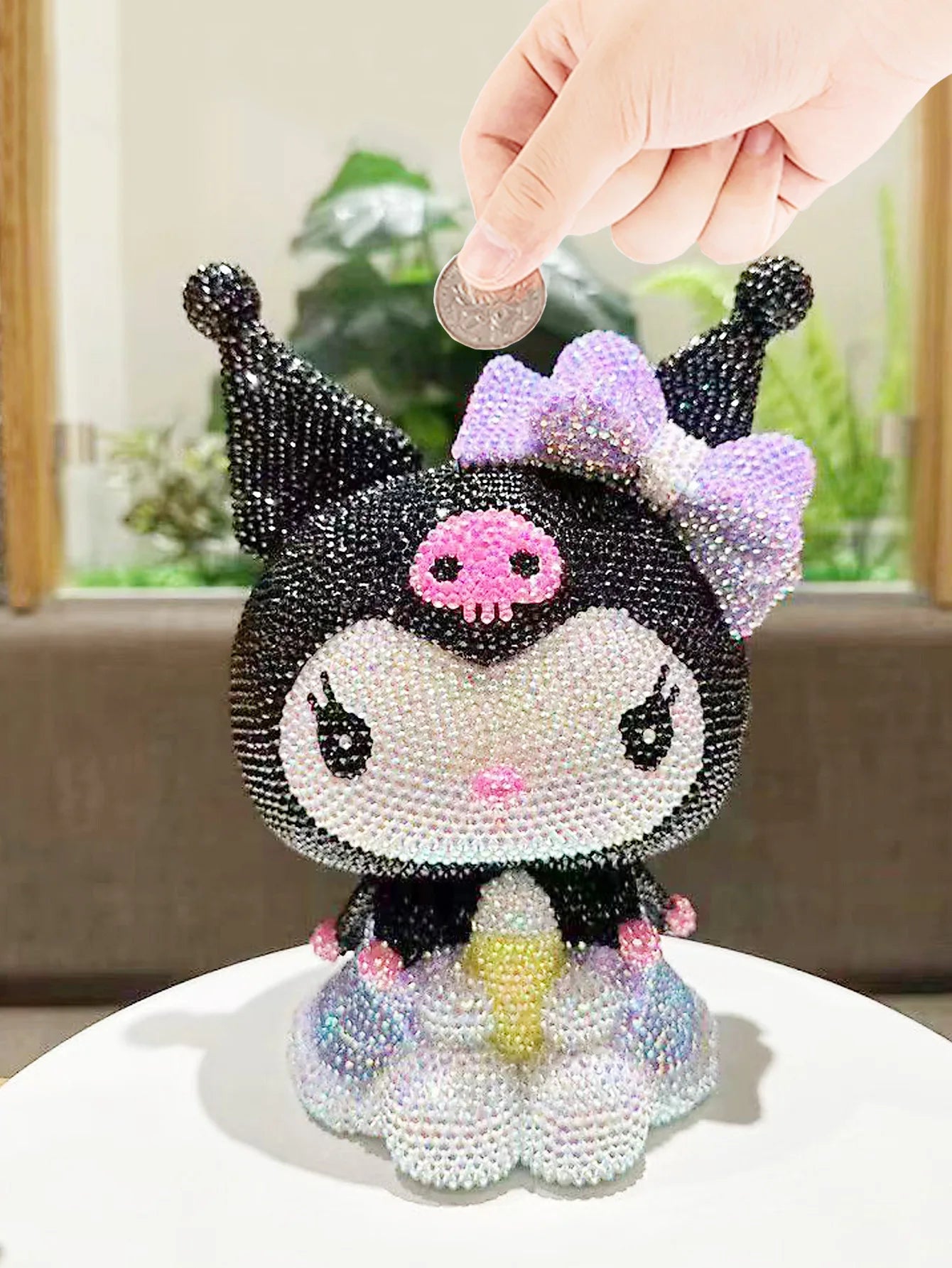 Hot Sale DIY Anime Piggy Bank – Cartoon Melody & Hello Kitty Diamond Stick Figurine Model Gift Statue Doll