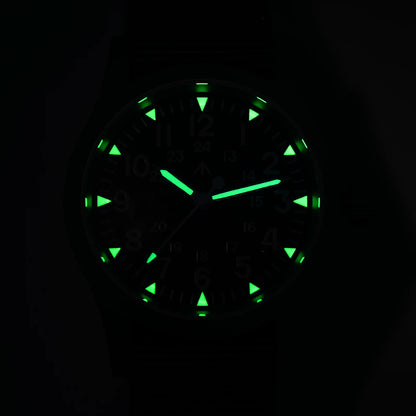 Militado ML05 Vintage Quartz Watch 38mm with VH31 Movement, Domed Sapphire Crystal, AR Coating & Luminous Dial