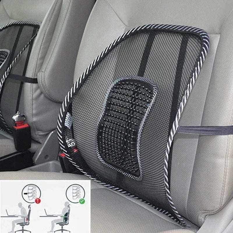Mesh Lumbar Back Cushion – Anti-Fatigue Elastic Support Pad for Office Chair, Massage Cushion for Daily Use