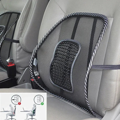 Mesh Lumbar Back Cushion – Anti-Fatigue Elastic Support Pad for Office Chair, Massage Cushion for Daily Use