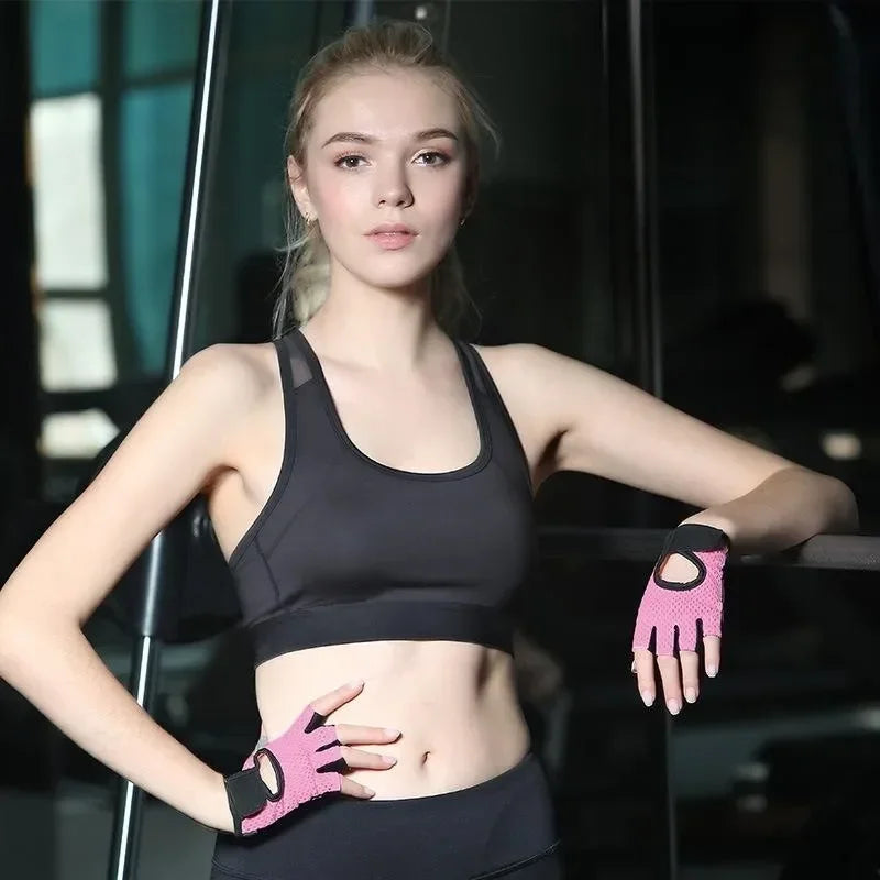 Breathable Cycling Fingerless Gloves – Anti-Slip Half Finger Bike & Gym Gloves for Men & Women