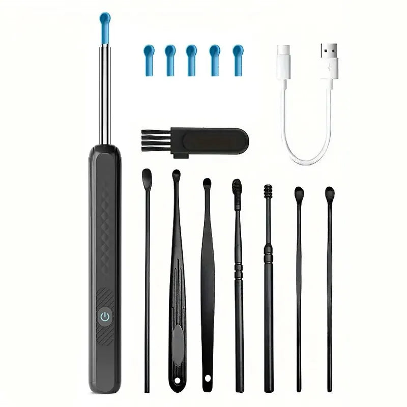 Wireless WiFi Ear Pick Otoscope Camera – Luminous Ear Wax Cleaner & Oral Inspection Health Care Kit