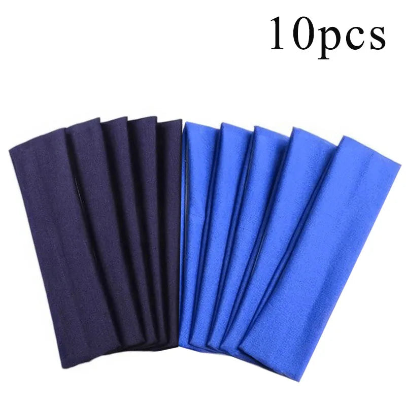 10 Pcs Elastic Hair Bands - Solid Color Fashion Headbands for Women, Sports, Running, Fitness, Yoga & Makeup Accessories