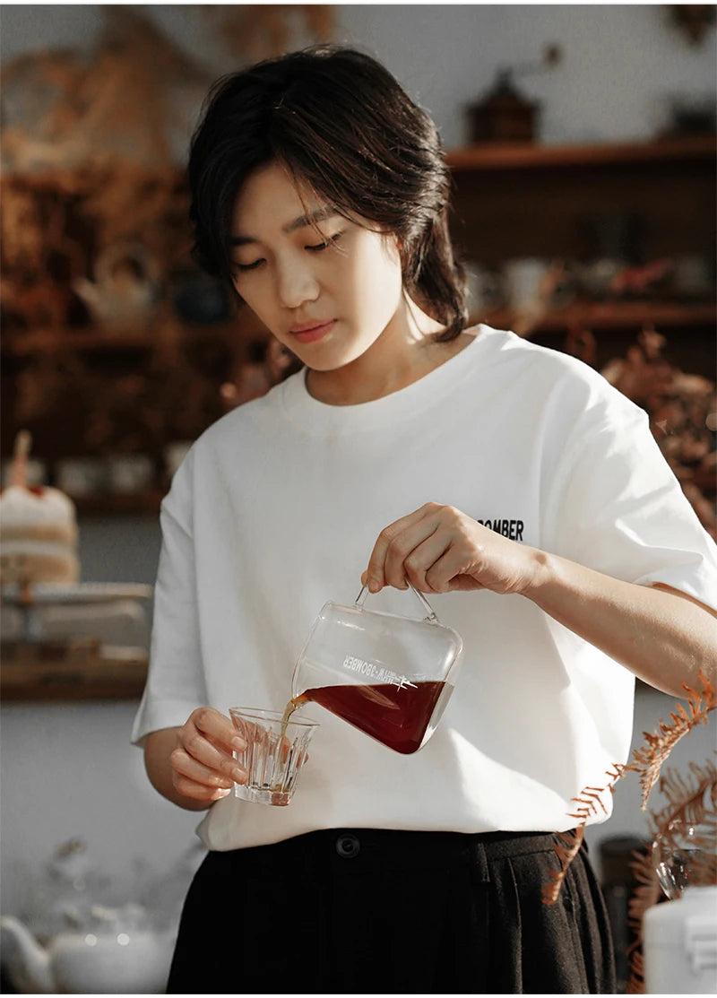 MHW-3BOMBER 500ml Glass Coffee Server — Espresso Dripper & Pour-Over Brewer Pot for Home Kitchen