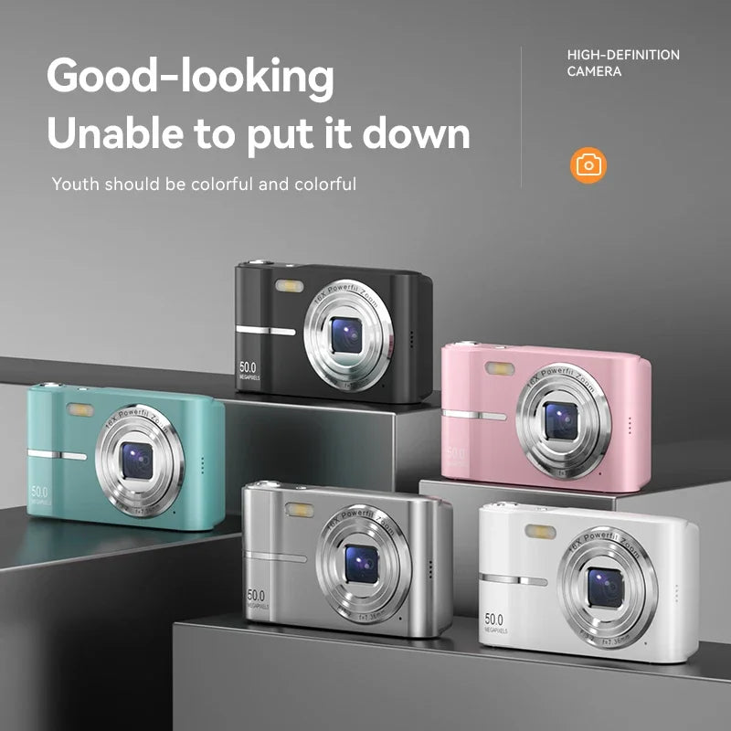 Xiaomi 4K Digital Camera – 50MP, 16X Zoom, Anti-Shake, Flash, Outdoor Student Video Recorder