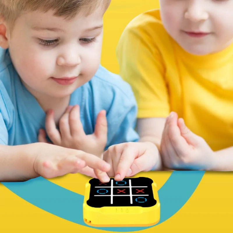 Multifunctional Electronic Tic-Tac-Toe Board – Portable Montessori Puzzle & Chess Game for Kids & Adults