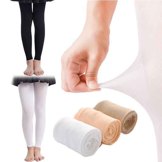 Summer Girls 60Den Semi-Transparent Velvet Matte Stirrup Tights – Footless Soft Tights for Daily Wear, Size S-XXL (80-160cm)