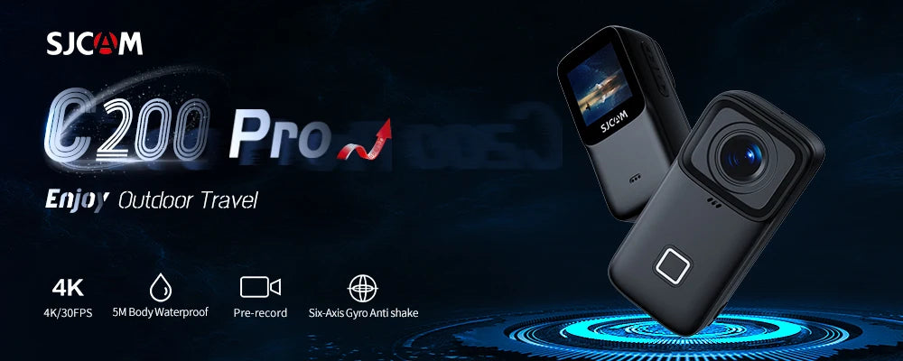 SJCAM C300 4K Action Camera – 30FPS Pocket Sports Cam with 6-Axis GYRO Stabilization, Long Battery, 5G WiFi, and Remote Control