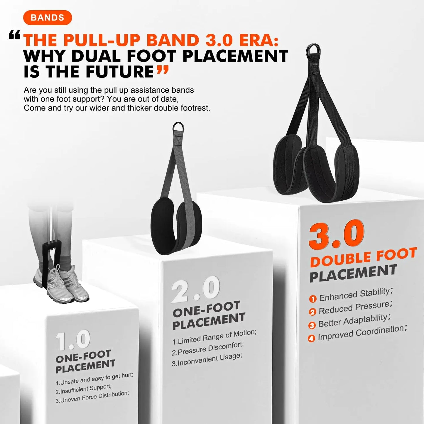 Assisted Pull-Up Bands 75-300LBS — Multifunctional Strength Training & High-Intensity Fitness Assist Belt