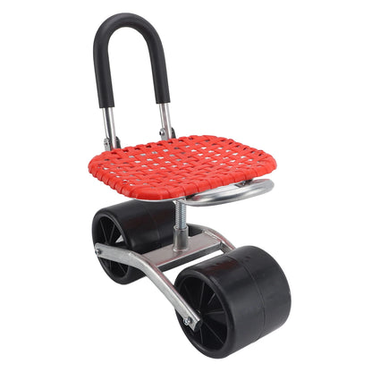 Garden Scooter Rolling Work Seat — Adjustable Iron Labor-Saving Seat for Efficient Field Work