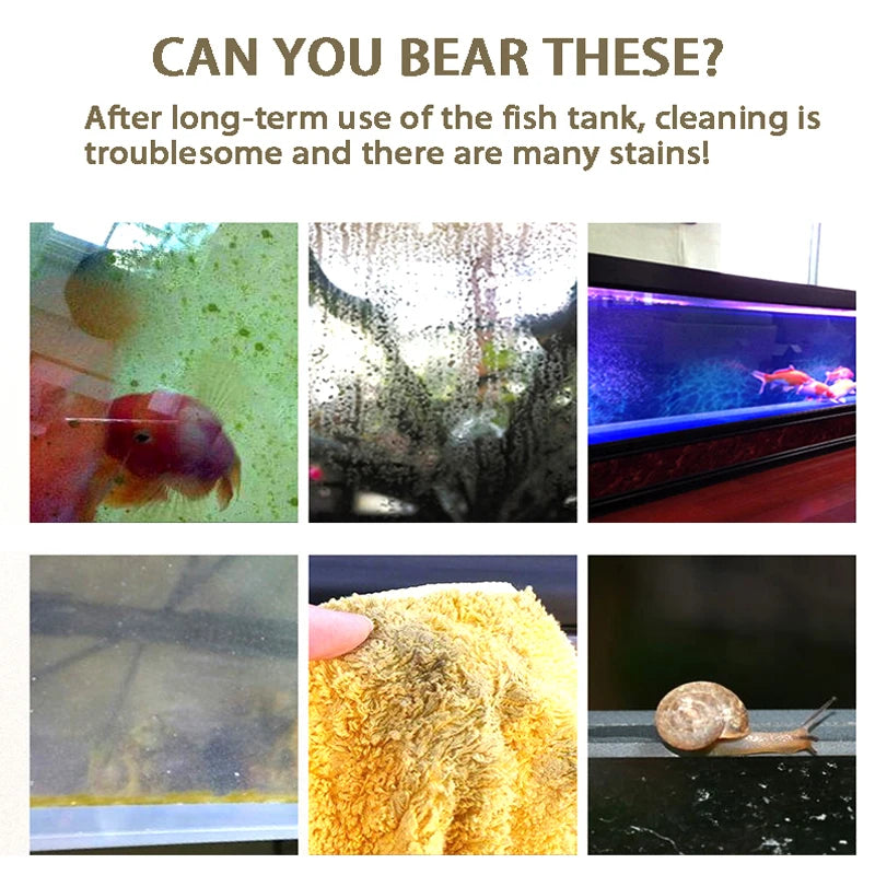 Fish Tank Cleaning Tool – Dual-Use Glass Algae Scraper for Sand & Algae Removal, 5 Blades Aquarium Cleaner