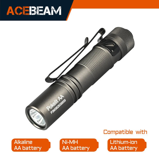 ACEBEAM Pokelit AA EDC Flashlight - 1000 Lumens, CRI90, USB-C Rechargeable, IP68 Waterproof Small Pocket LED for Everyday Carry